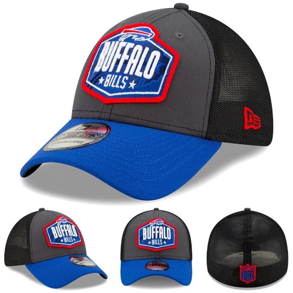 New Era Other - 2021 Buffalo Bill 39Thirty New Era Trucker Cap Flex Fit L/XL Graphite/Royal NWT